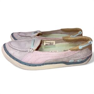 Puma Volvo Ocean Race Boat Shoes Loafers Size 5.5 Pink & Gray Leather & Suede
